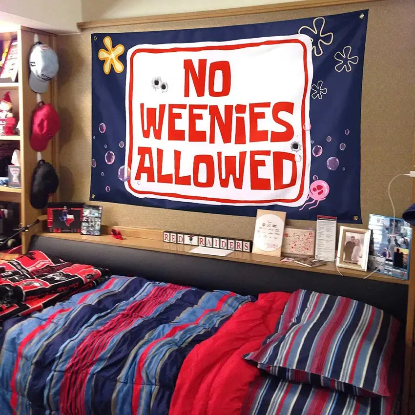 No Weenies Allowed Flag Funny Banner