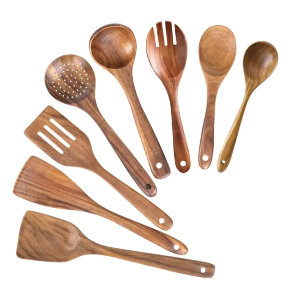 Acacia Wood Cooking Spatula Set