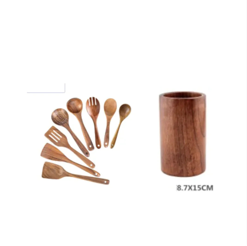 Acacia Wood Cooking Spatula Set