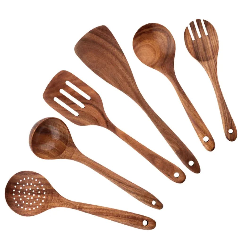 Acacia Wood Cooking Spatula Set