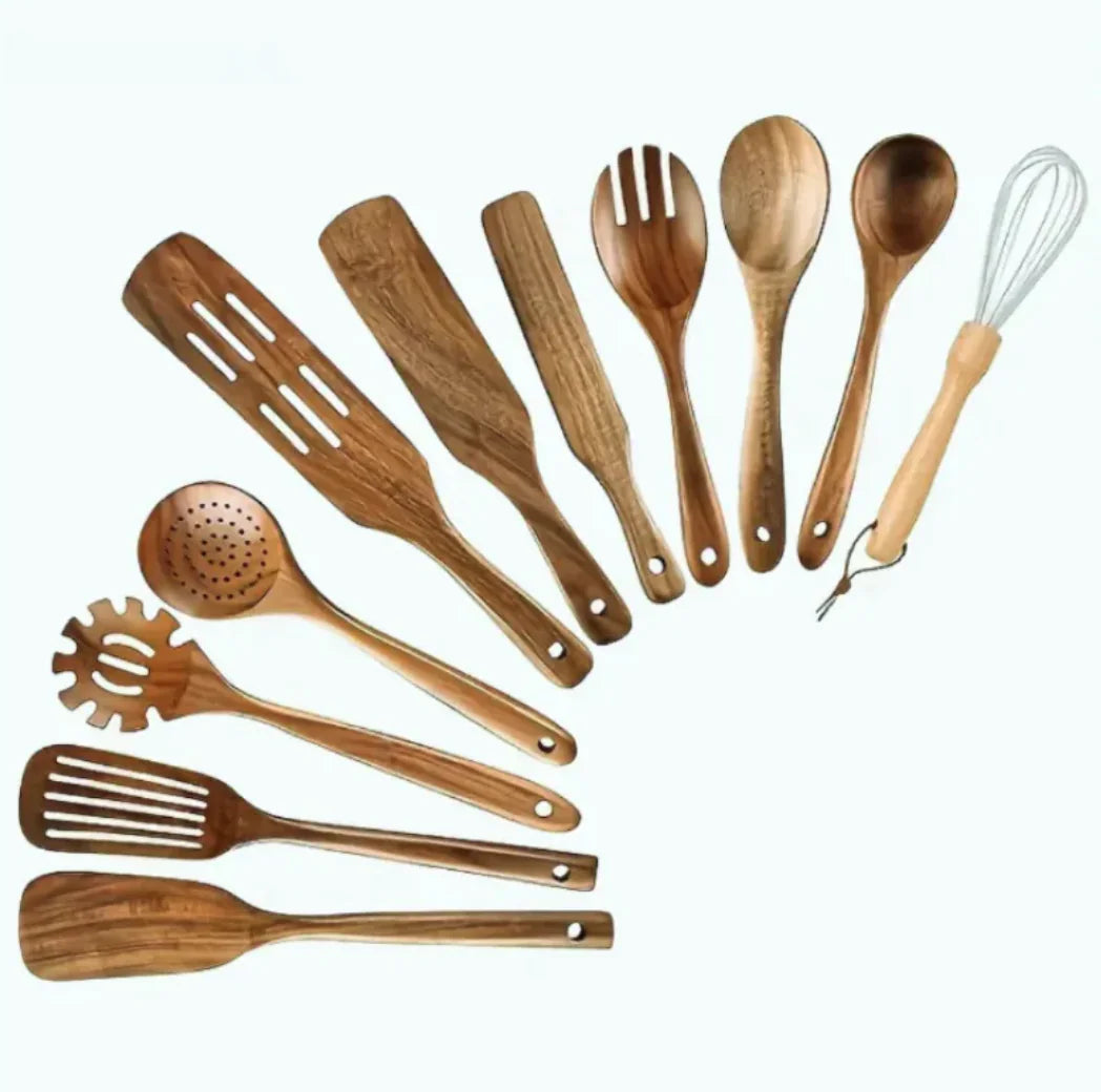 Acacia Wood Cooking Spatula Set