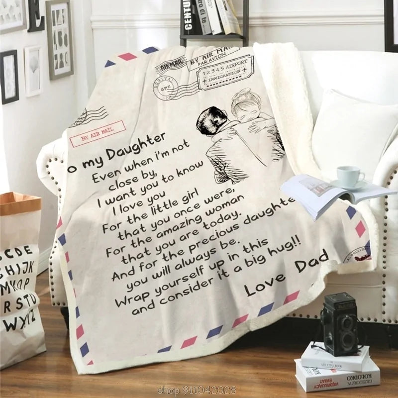 Letter Printed Quilts Air Mail Blankets