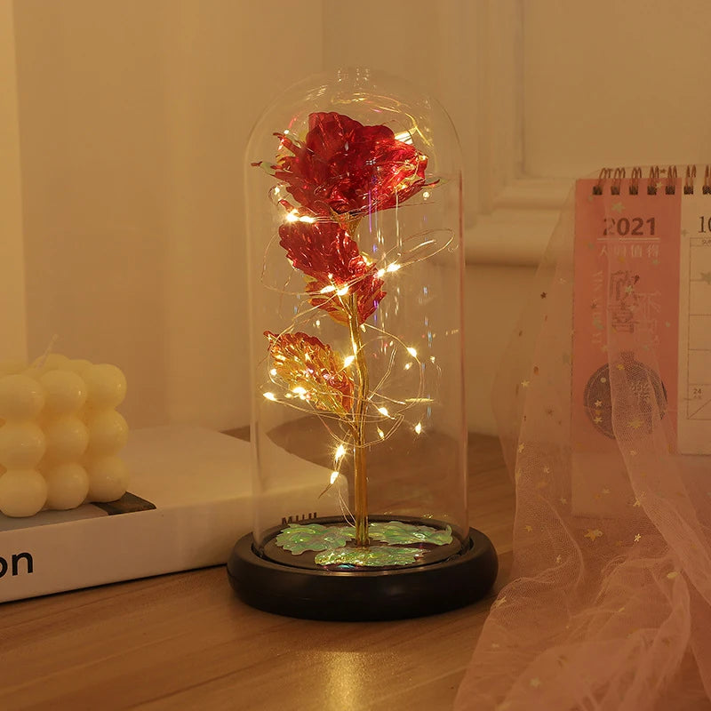 Valentine's Day LED Light Beauty And The Beast Rose