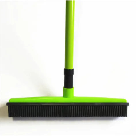 Pet Hair Remover Rubber Broom with Carpet Rake