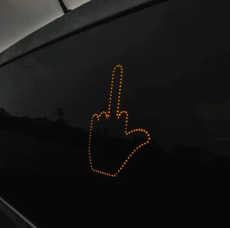 Funny New LED Illuminated Gesture Light Car Finger Light With Remote Road Rage Signs Middle Finger Gesture Light Hand Lamp