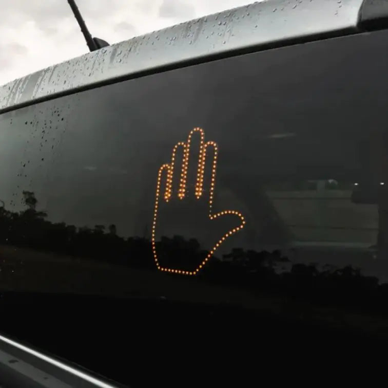 Funny New LED Illuminated Gesture Light Car Finger Light With Remote Road Rage Signs Middle Finger Gesture Light Hand Lamp